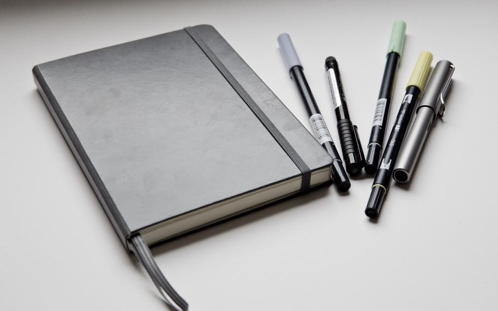 Carnet et stylos